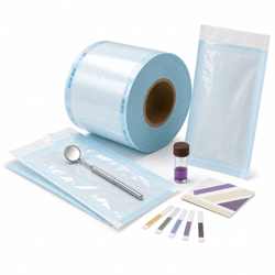 Sterilization pouches, rolls, and tests