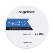 Sagemax NexxZr S white zirconia disc Ø98.5 × 12 mm