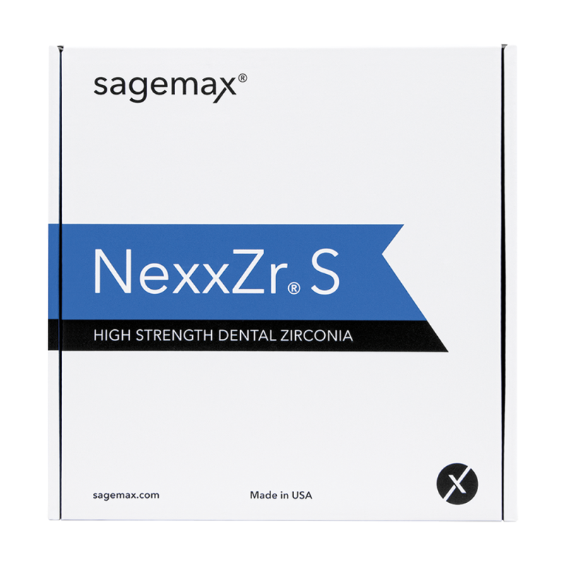 Sagemax NexxZr S white zirconia disc, 98 × 25 mm