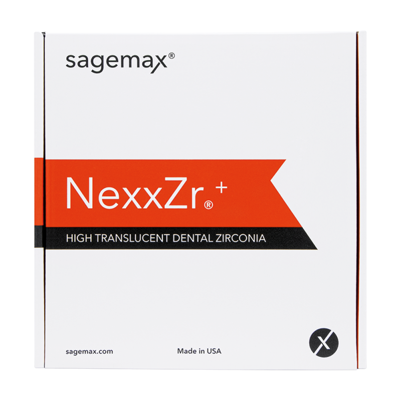 Sagemax NexxZr Plus white zirconia disc, 98 × 16 mm