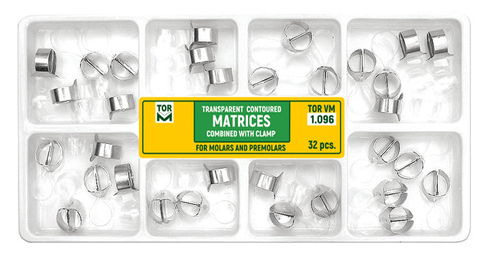 Transparent Contoured Matrices Combined with Clamp № 1.096
