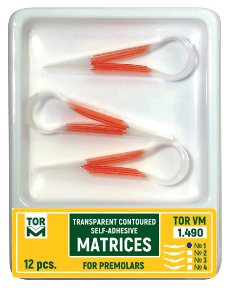 Transparent contoured self-adhesive matrices № 1.490