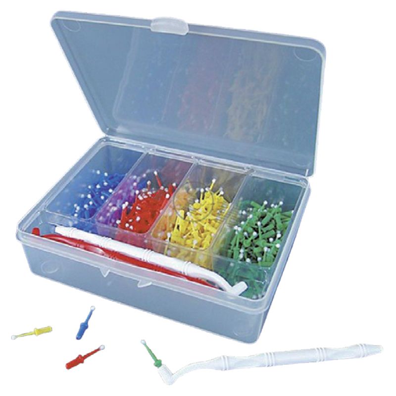 HLW Dental applicator tips set, 400 applicators and 2 brushes