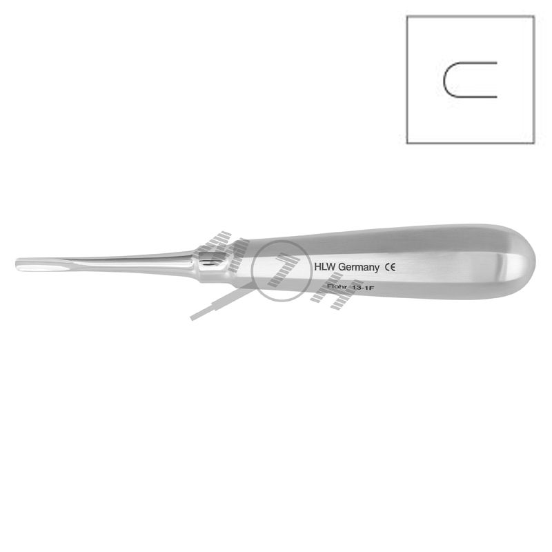 HLW Dental Flohr elevator 13-1F, 4 mm