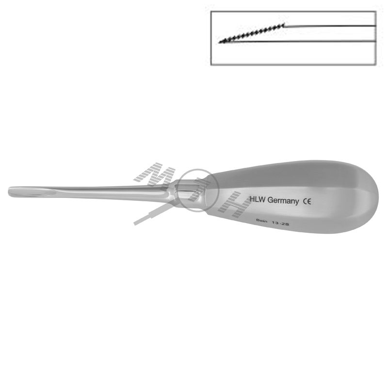HLW Dental Bein serrated elevator 13-2BZ, 4 mm