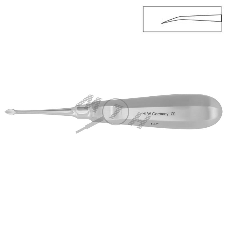HLW Dental 13-71 curved elevator, 3 mm