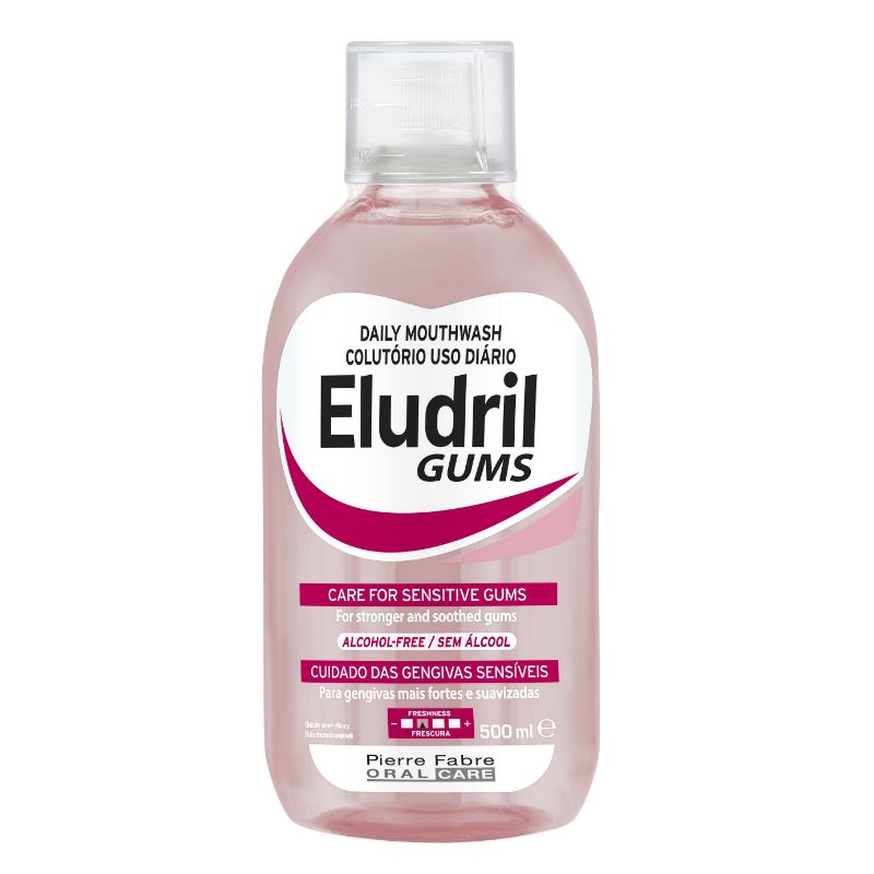 ELUDRIL GUMS Ежедневна вода за раздразнени венци