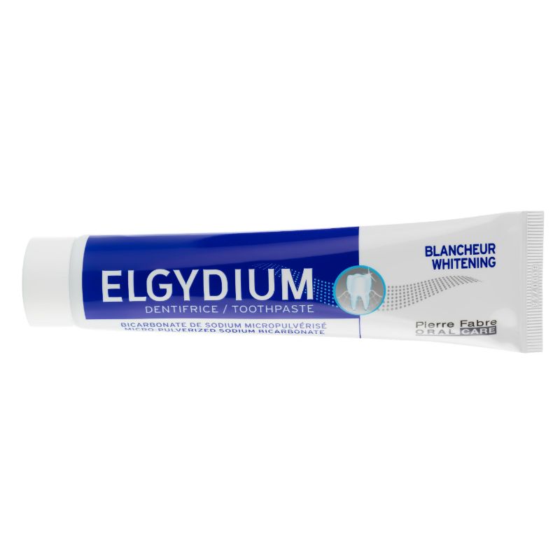 ELGYDIUM WHITENING Паста за зъби избелваща с микро-пулверизирани частици натриев бикарбонат, 75 мл