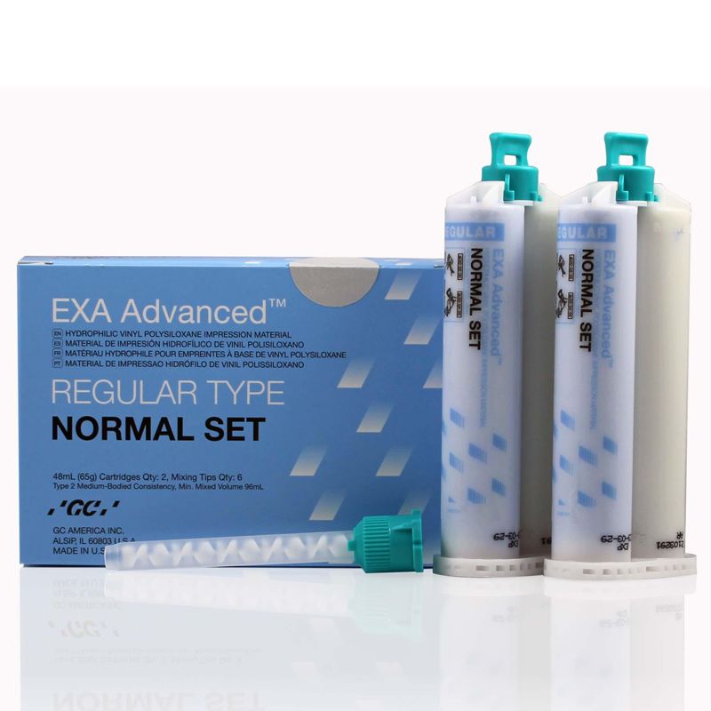 GC EXA Advanced Regular Normal Set VPS impression material, 2 × 48 ml