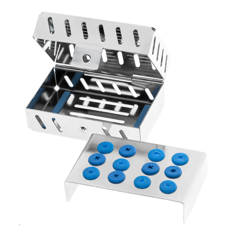 HLW Dental 15-85 implantology sterilization box, 80 × 55 × 40 mm