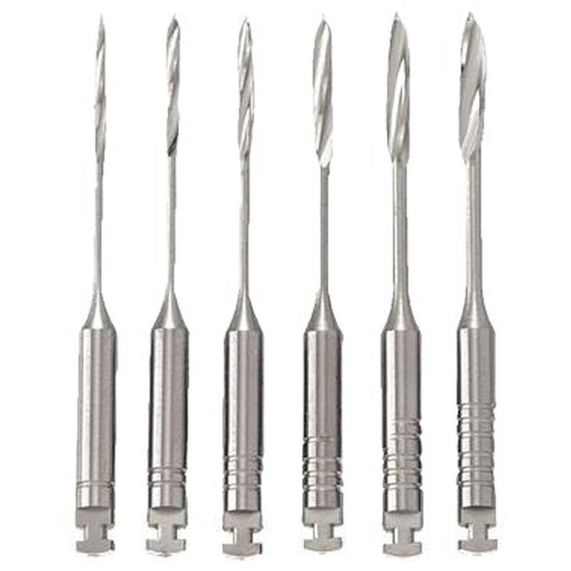 Premium Plus E15 stainless-steel Peeso Reamers, 6 pieces