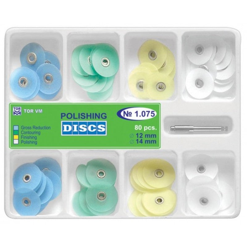TOR VM polishing-disc kit with holder, 80 discs