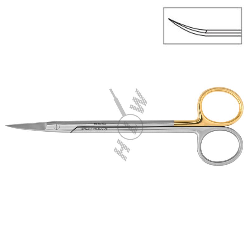 HLW Dental Kelly curved surgical scissors 19-15SC, 160 mm