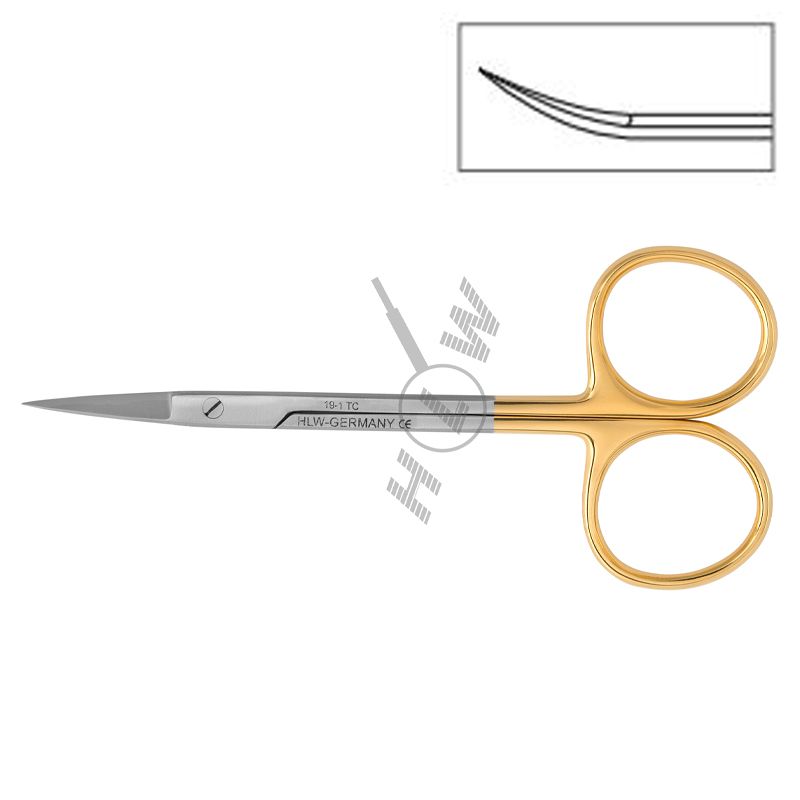 HLW Iris TC surgical scissors 19-1TC, 11.5 cm