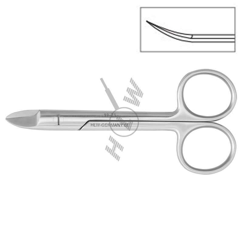 HLW Dental Kronenschere surgical scissors 19-21, 100 mm