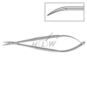 HLW Dental curved Castroviejo-Gomel microsurgical scissors 19-28, 14 cm