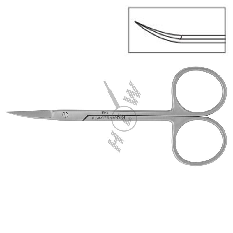 HLW Dental Iris curved surgical scissors 19-2, 11.5 cm