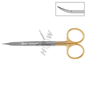 HLW Dental Goldmann-Fox TC curved serrated surgical scissors 19-6TC, 12.5 cm