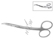 HLW 19-8 La Grande double-curved serrated surgical scissors 13.5 cm