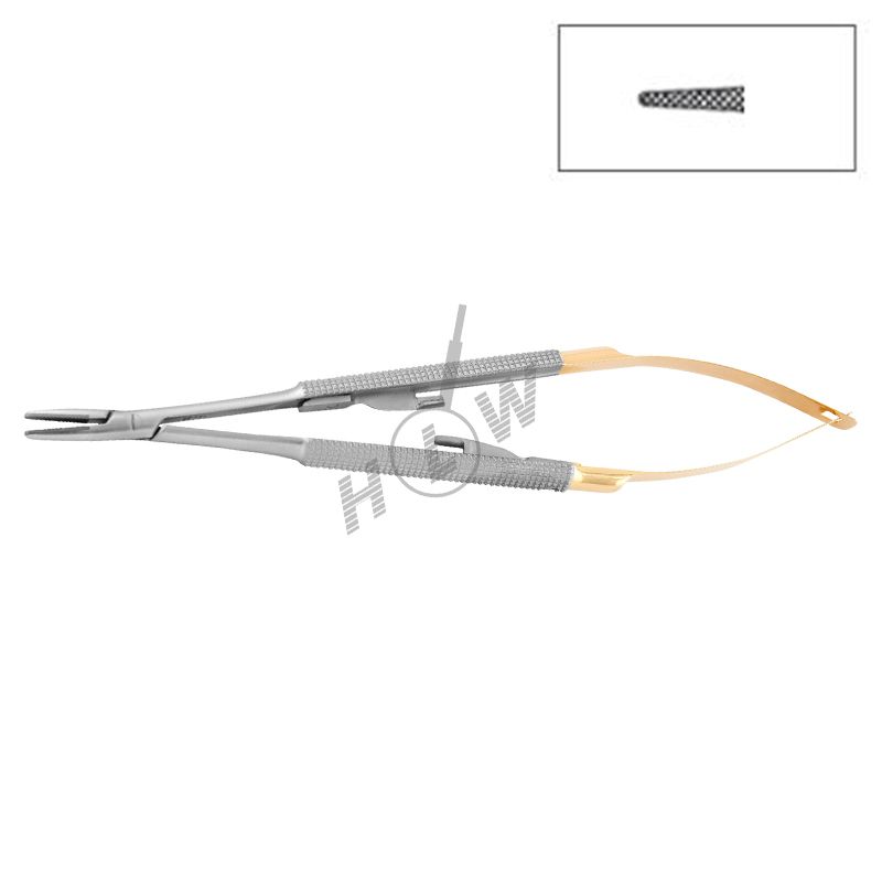 HLW Dental 20-19 Castroviejo-Gomel TC micro needle holder, 14 cm