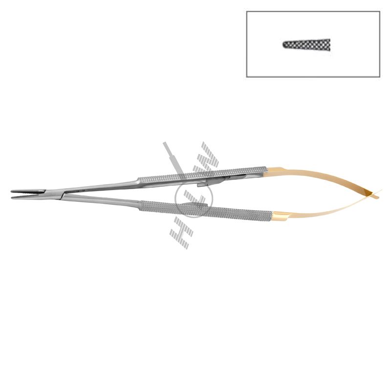 HLW Dental 20-20 Castroviejo-Gomel TC straight micro needle holder 18 cm