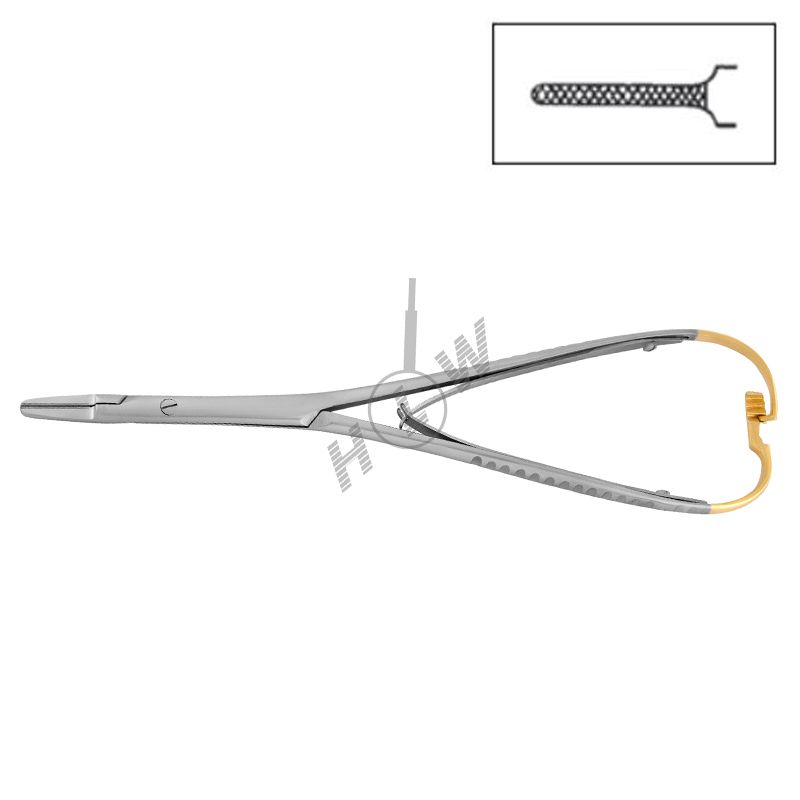 HLW Dental 20-22 Lichtenberg TC micro needle holder, 17 cm