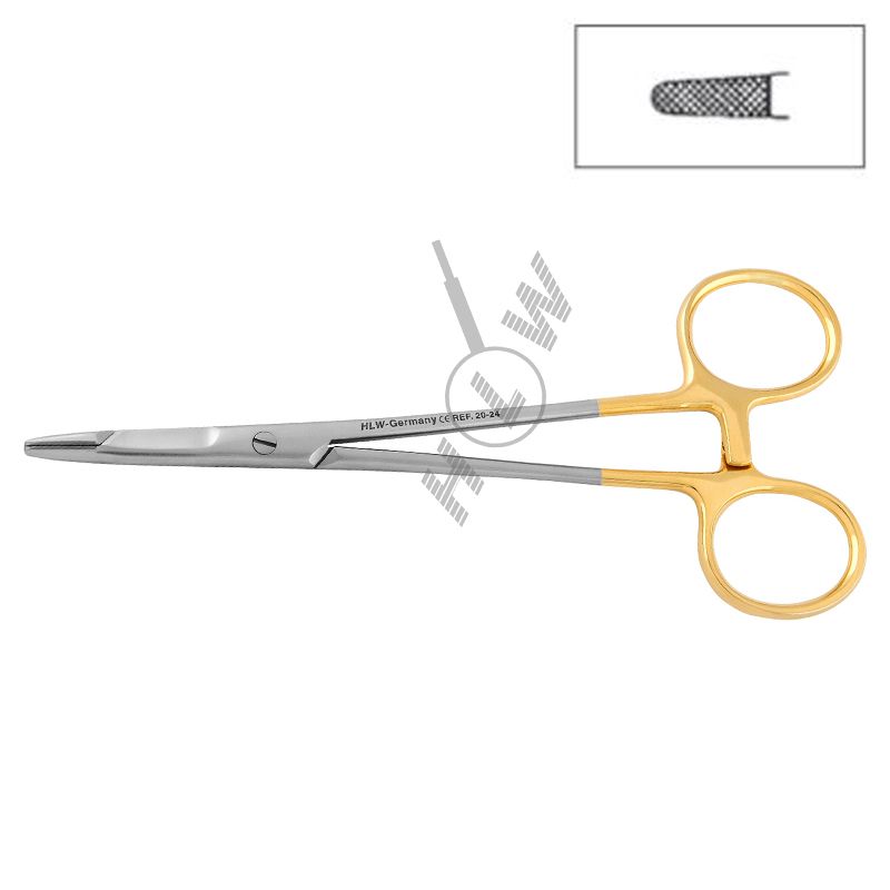 HLW 20-24 Olsen-Hegar TC micro needle holder, straight, 15 cm