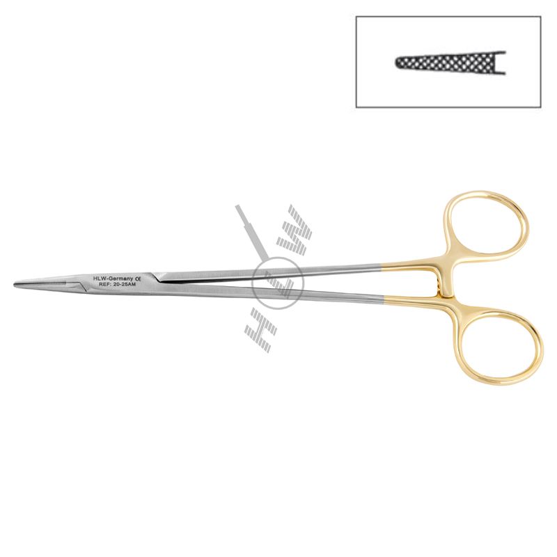 HLW 20-25AM Mayo-Hegar TC straight needle holder 18 cm