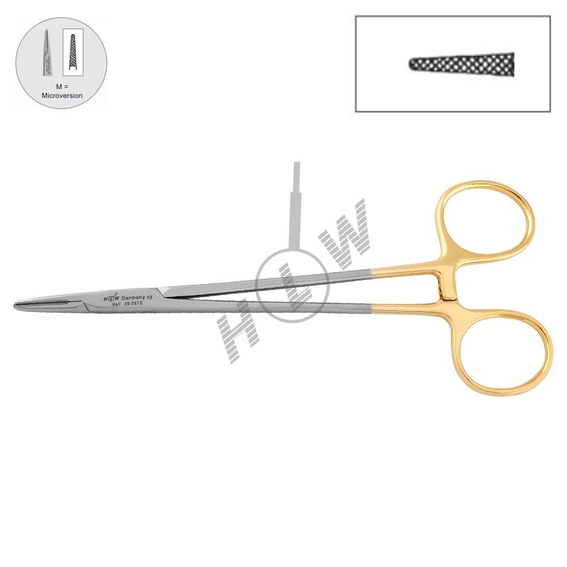 HLW Dental Mayo-Hegar TC micro needle holder 20-25M, 16 cm