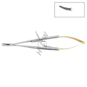 HLW 20-29 Castroviejo TC curved micro needle holder 14 cm