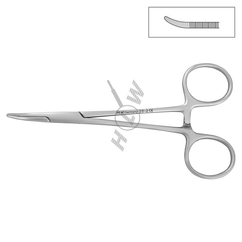 HLW curved Halstead-Mosquito forceps 20-2, 12.5 cm