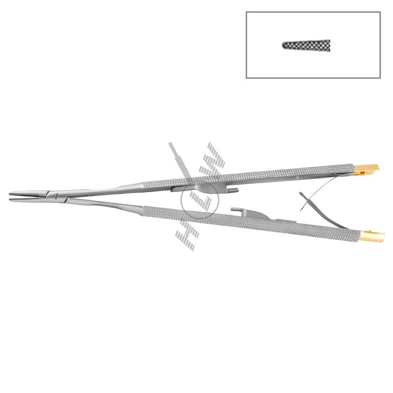 HLW Dental 20-30 Castroviejo-Gomel TC straight needle holder, 16 cm