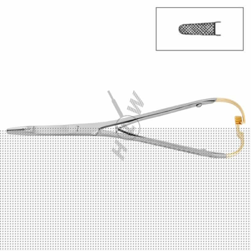 HLW Dental 20-32 Mathieu-Olsen TC needle holder, 17 cm