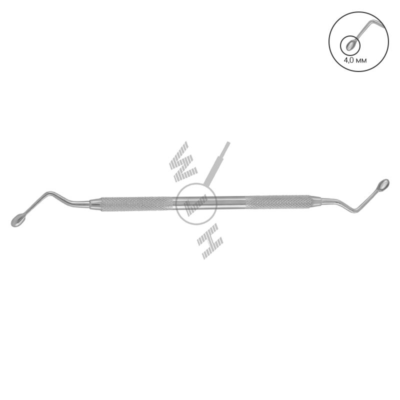 HLW Dental 25-10 Hemingway curette, oval 4 mm tip