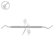 HLW Dental Hemingway curette 25-14, 2 mm oval tip