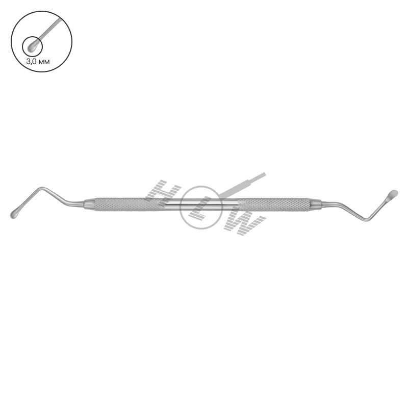 HLW Dental Lukas bone curette 25-4, 3 mm
