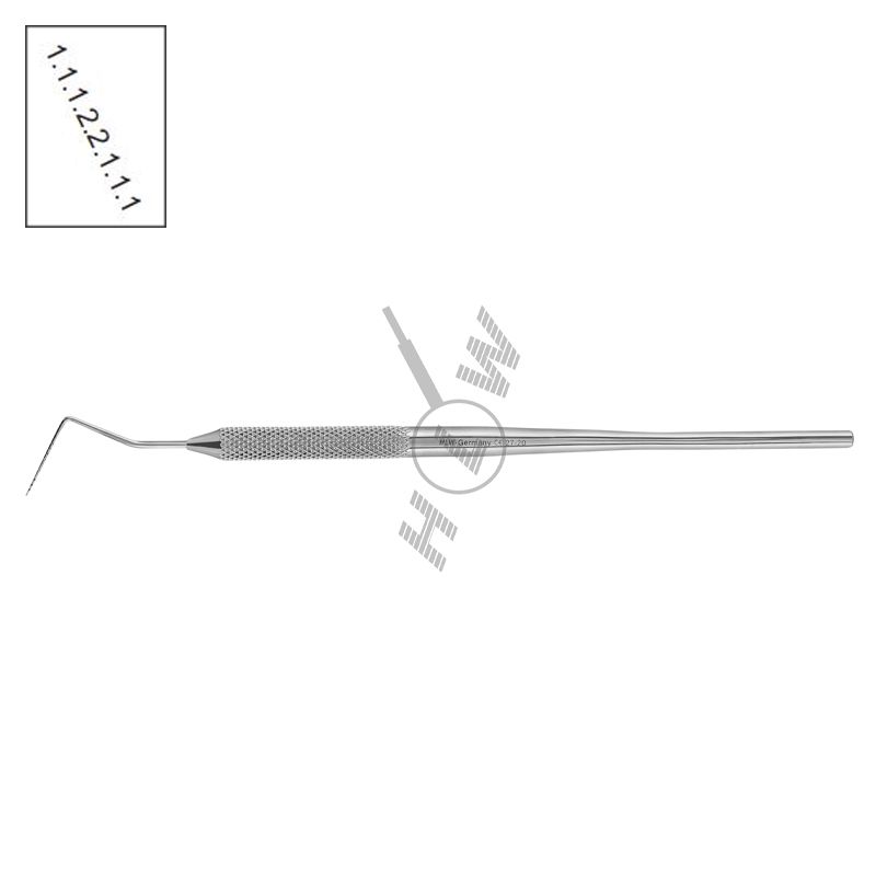 HLW Williams periodontal probe 27-20, single-ended