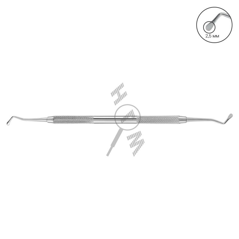 HLW Dental oval-tip excavator 28-26, 2.5 mm