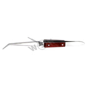 HLW curved serrated tweezers 31-29, 16.5 cm