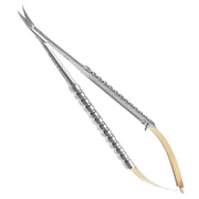 HLW Dental curved microsurgical scissors 40-48C, 17 cm