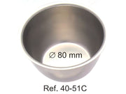 HLW Dental metal bone cup 40-51C, Ø80 mm