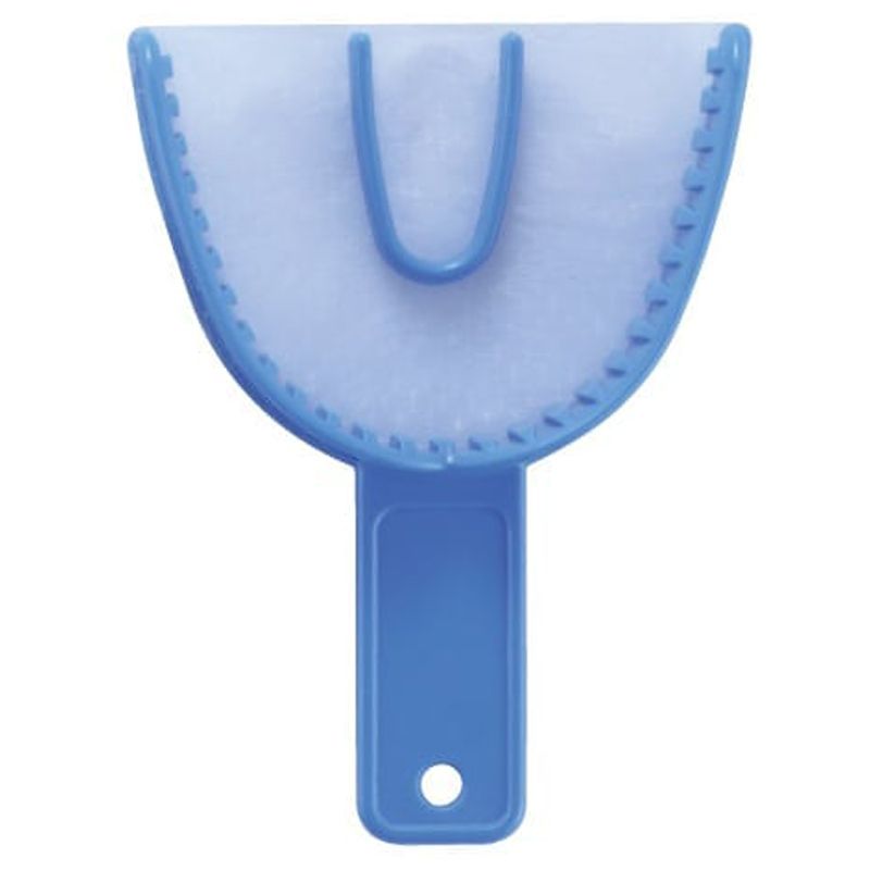 Premium Plus Disposable 3-In-1 full-arch occlusal tray, blue