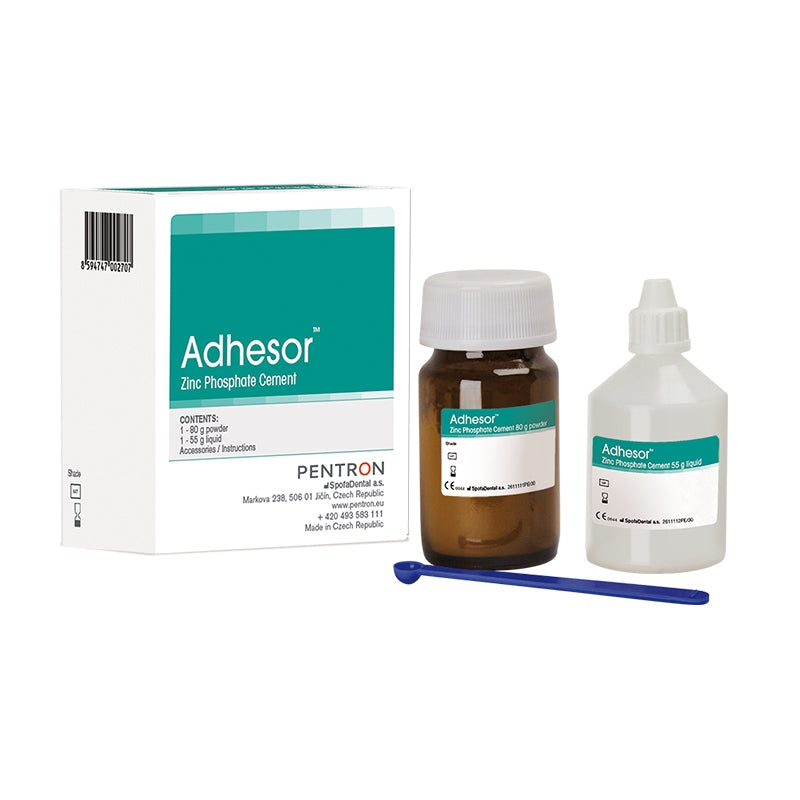 Spofa Dental Adhesor zinc-phosphate cement kit, 80 g + 55 ml
