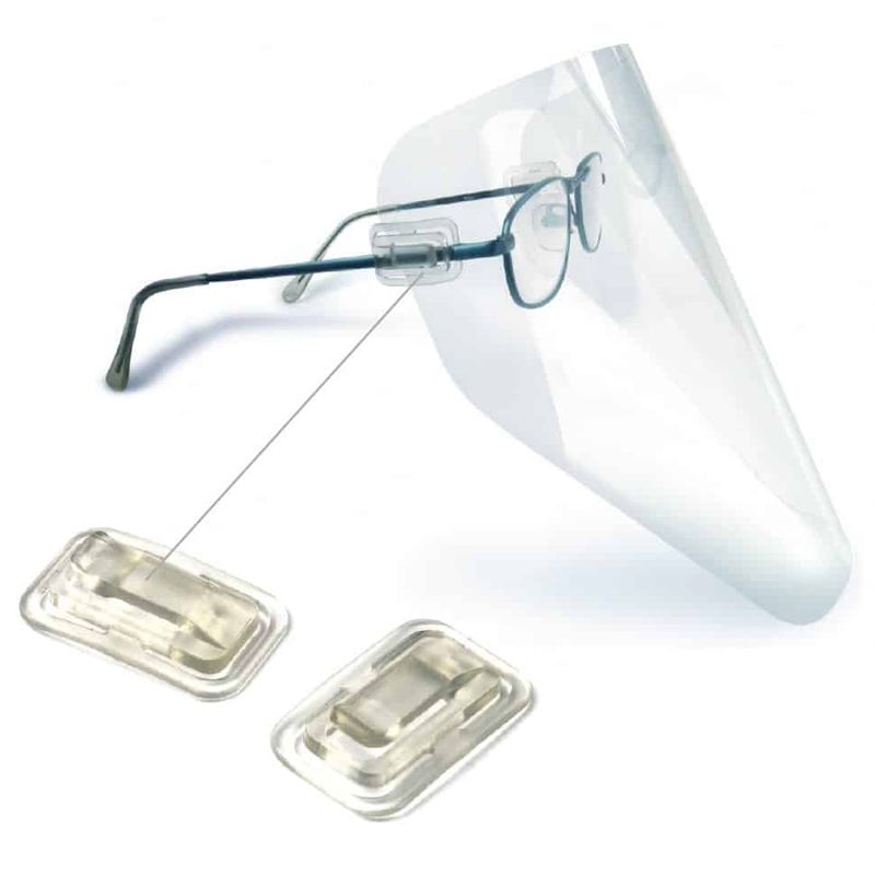 Polydentia ClipOn protective face shield set, 5 plates