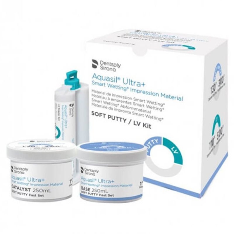 Dentsply Sirona Aquasil Ultra+ Soft Putty and LV impression kit, 550 ml