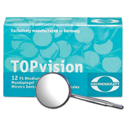 HAHNENKRATT TOPvision FS Rhodium No. 4 dental mirrors, 12 pieces