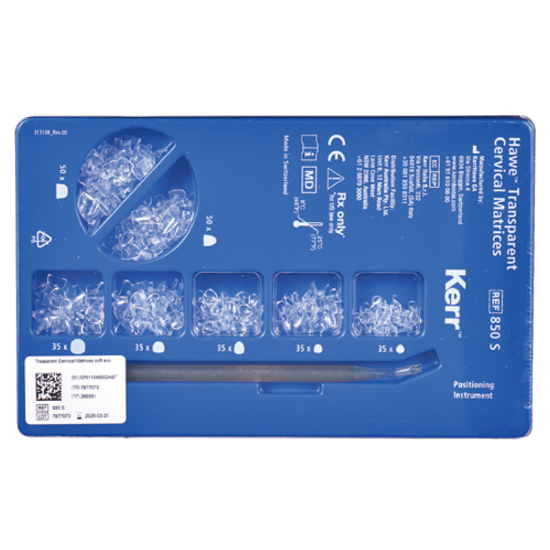 Kerr Cervical Matrices kit, 275 matrices + 2 instruments