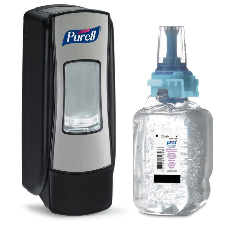 PURELL ADX-7 manual dispenser, chrome and black, 700 ml