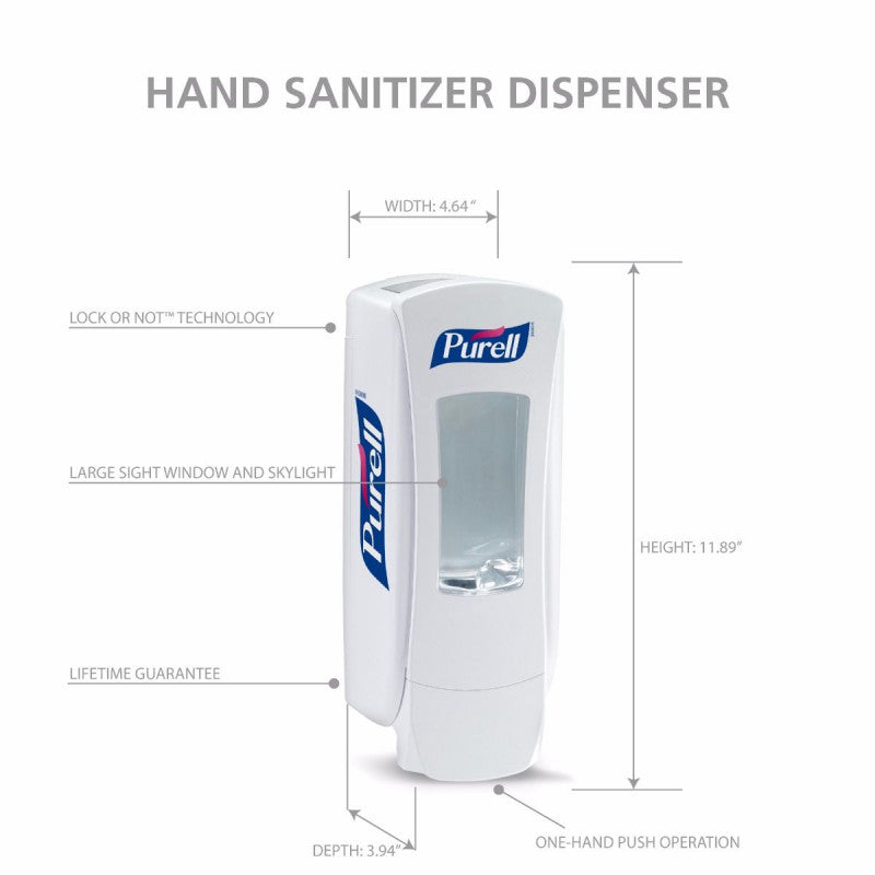PURELL ADX-12 manual dispenser, white, 1200 ml
