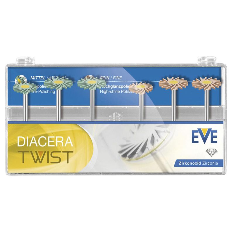 EVE DIACERA Twist Set RA323 zirconia polishers, 6 pcs